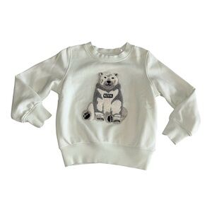 Kith Kids Polar Bear Crewneck in Chalk Sweatshirt